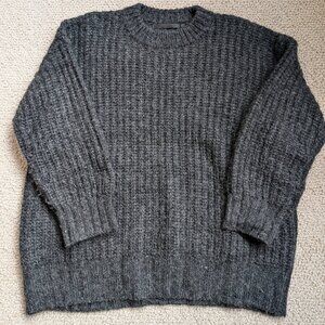 Jenni Kayne Charcoal Gray Alpaca Cocoon Crewneck in Size XXS